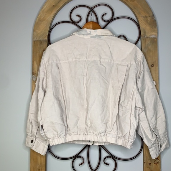 Anthropologie Hei Hei Ronan Linen cropped camo jacket - Picture 3 of 5